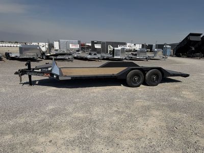 2026 RawMaxx 8.5x20 SLX Stealth X Superwide Flatbed Equipment Car Hauler Trailer