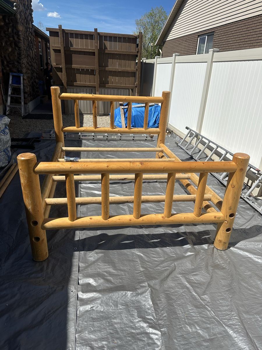 Queen Size Log Bed Frame