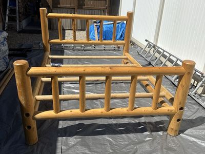 Queen Size Log Bed Frame