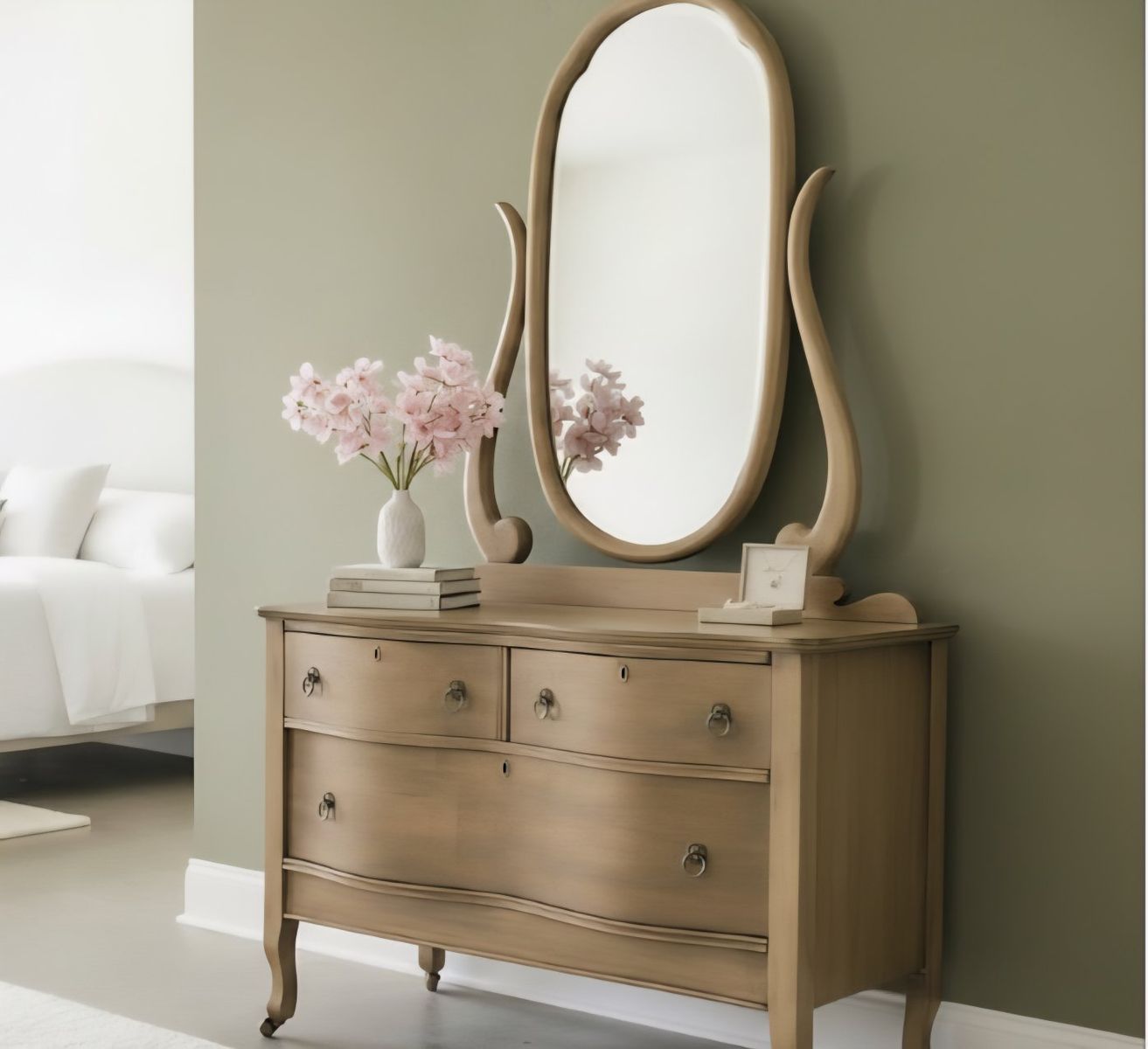Serpentine Dresser Birds Eye Maple Dresser!