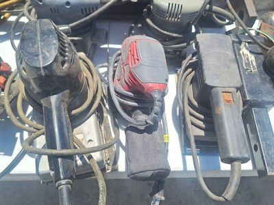 Lot of 5 Used Power Sanders - Various Brands & Models, Corded Electric Handheld Tools