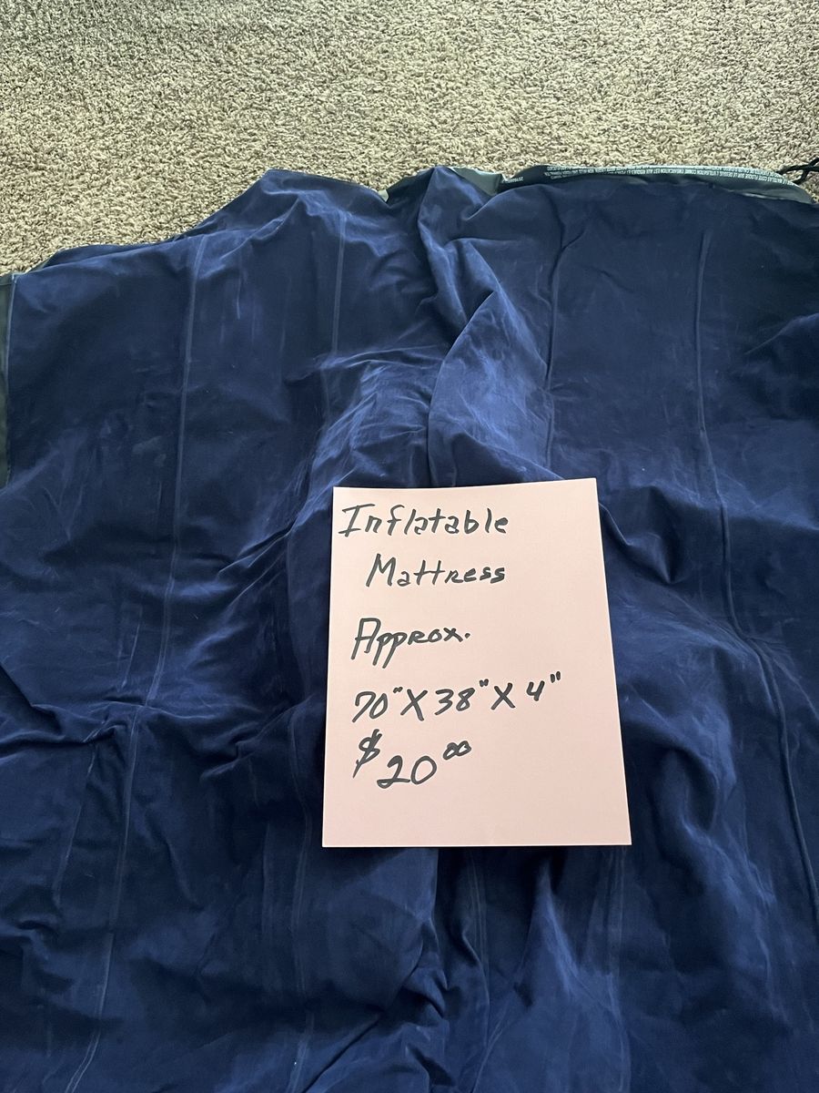 Sleeping bags and inflatable mattresses