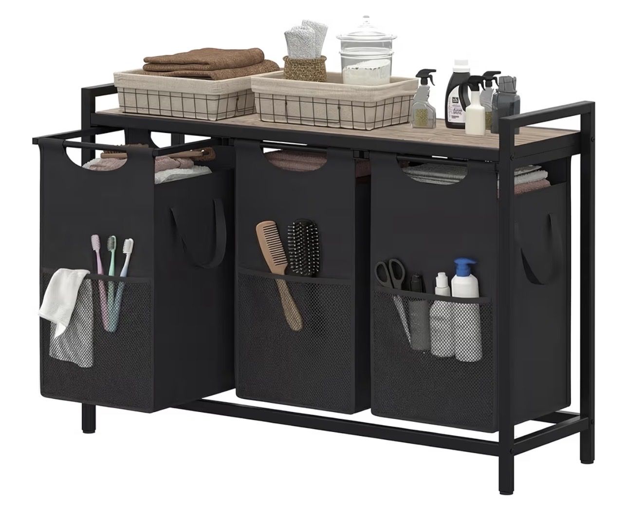 Laundry Hamper w/ 3 Bags