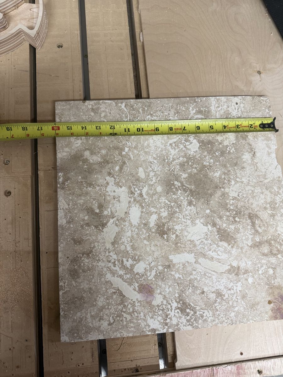 16x16” Travertine tiles