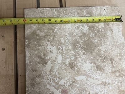 16x16” Travertine tiles