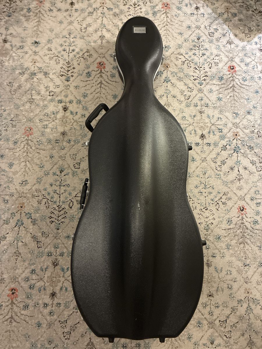 Bellafina Hightech Contoured Cello Hard Case Black with Wheels