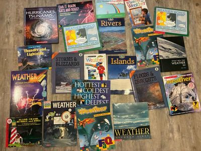 Lot of over 20 Children's Weather and Nature Educational Book, teachers, home school, parents, Science Books hurricanes, storms