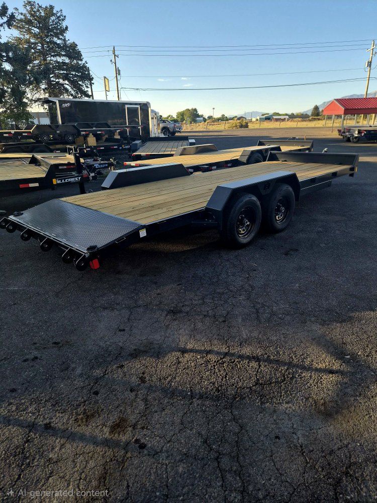 *Summer Sale* Hillcrest 20' Flatbed Car Hauler - Heavy Duty with Wood Deck