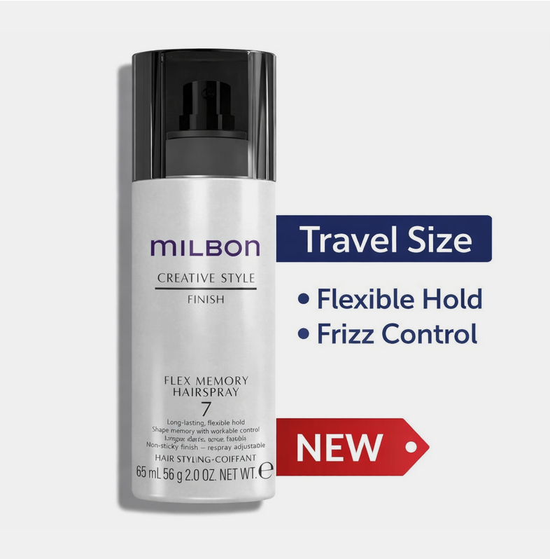 Milbon Flex Memory Hairspray 7 2oz Travel Size Flexible Hold Frizz Control NEW