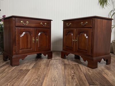 Ethan Allen Cherry Georgian Court Nightstands