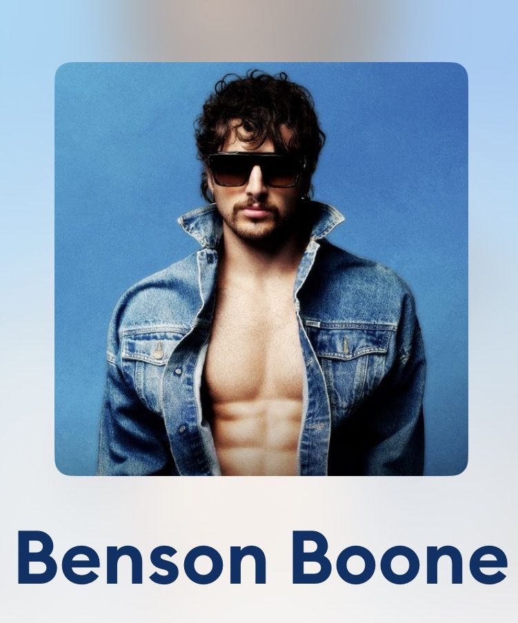 Benson Boone on August 14 in Las Vegas