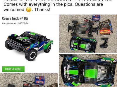 Traxxas Slash VXL 4x4 RC Car Model 58076-74 with TQi Controller and Battery