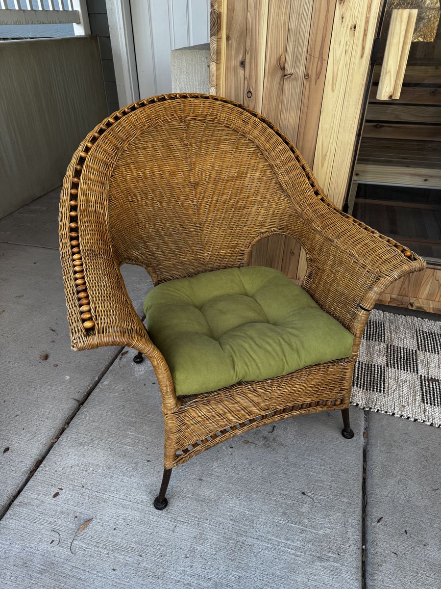 Wicker armchair