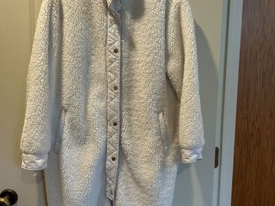 Athleta Cozy Day Hybrid Quilted Fleece Long Coat