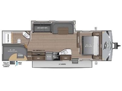 Immaculate and like New- JAY FLIGHT SLX |284BHSW Ext. Lgth: 33' 5" Ext. Ht: 132" Unloaded Wt (Ibs.): 6,035 Sleeps: 9