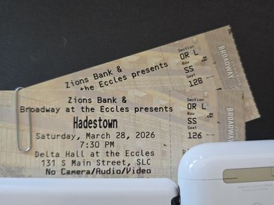 Hadestown - Broadway at the Eccles SLC ($150 each)
