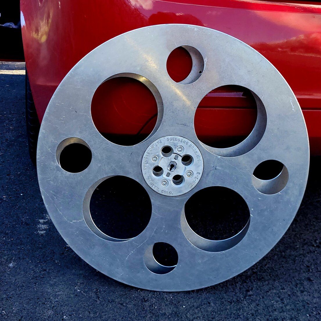 vintage GOLDBERG BROTHERS EZ Hub 35mm movie reel