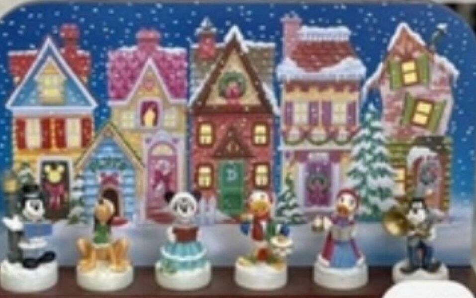 Disney Classic Carolers Lenox Thimble Collection 6 Thimbles And Display