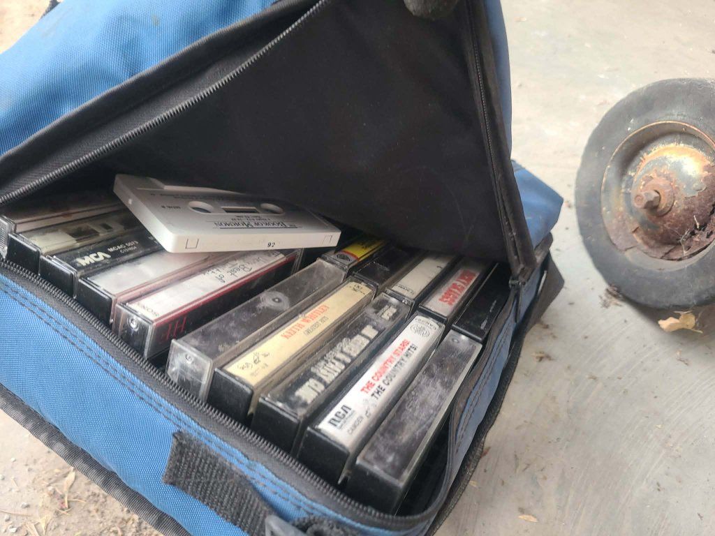 box of cassette tapes 