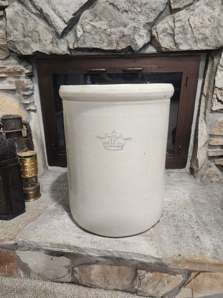 Vintage 12 gallon Stoneware Crock 