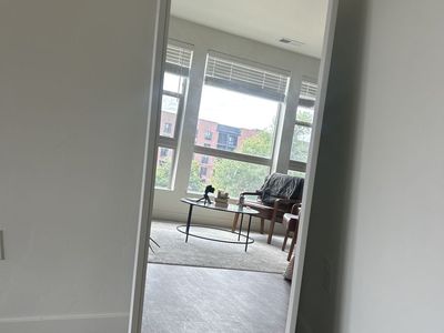 IKEA white standing mirror