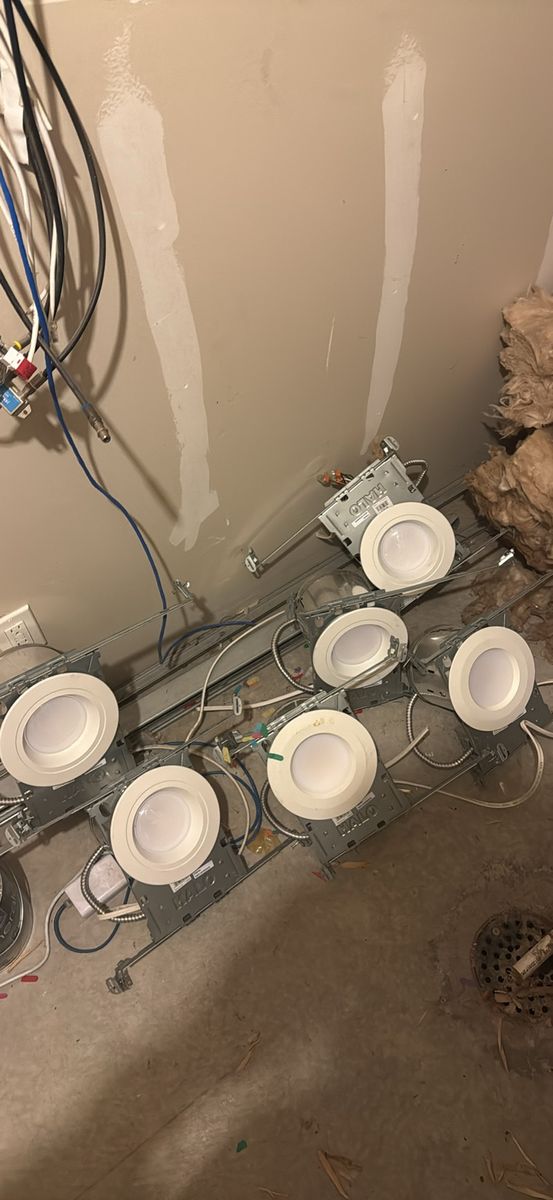 Six canned light fixtures (free)