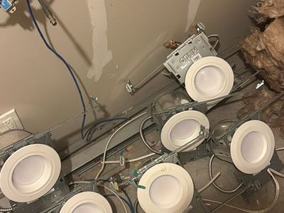 Six canned light fixtures (free)