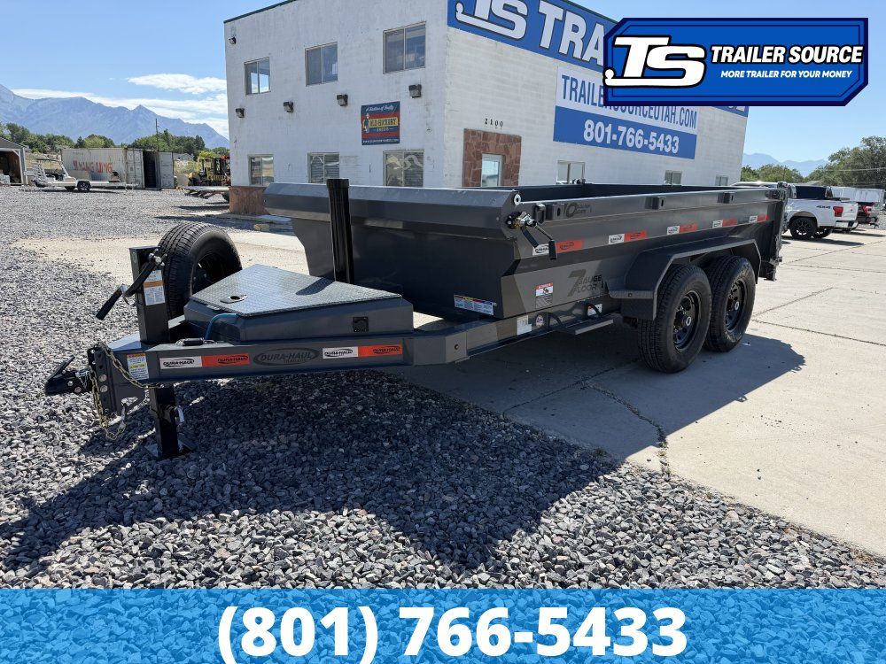 6x12 Dura-Haul DRM Telescopic Dump Trailer - 16.1K GVWR - Spreader Gate