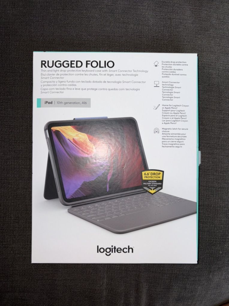 Logitech Rugged Folio For Ipad 10th Gen and A16 -