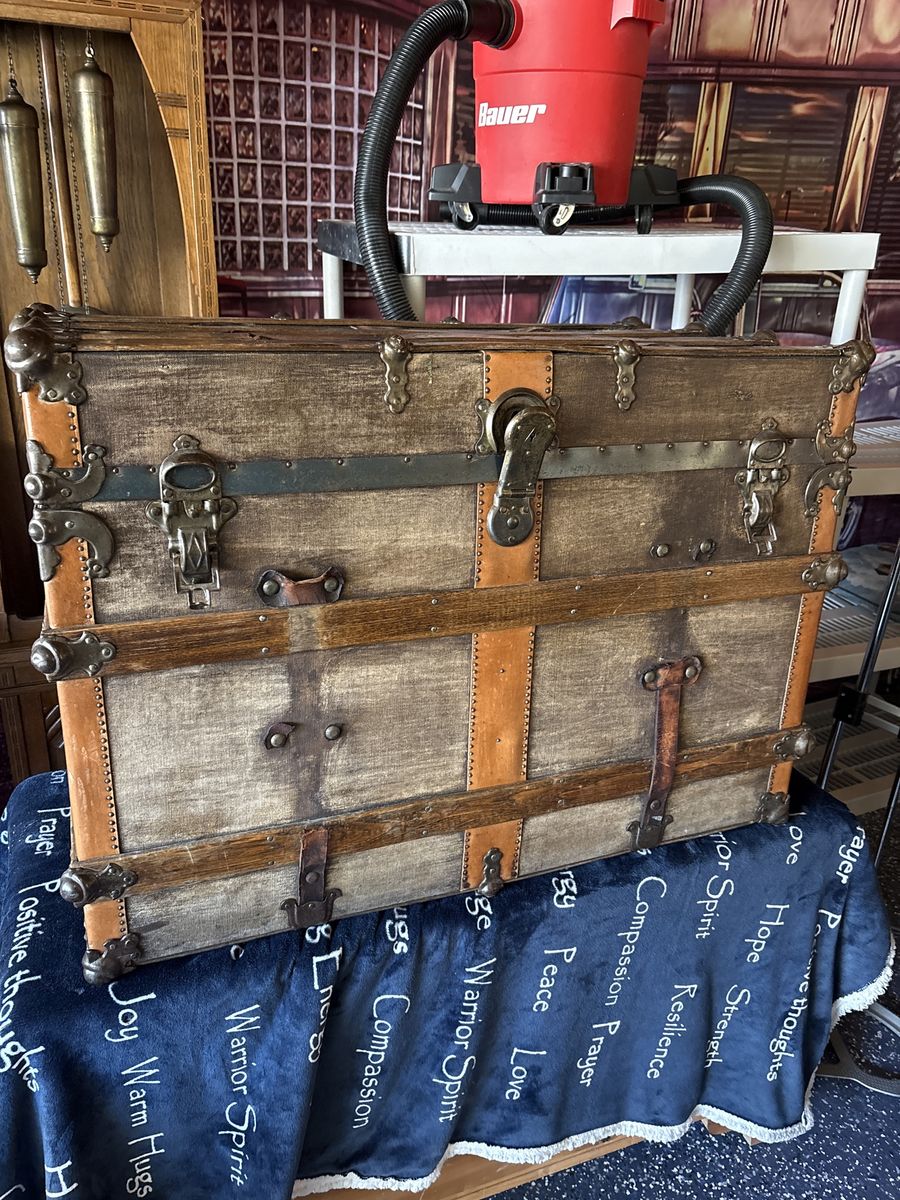 Stunning Antique Steamer Trunk