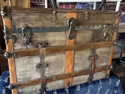 Stunning Antique Steamer Trunk