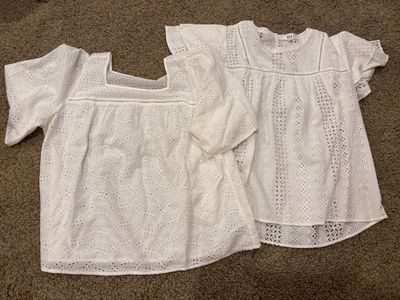 Darling White Eyelet Banana Republic XXL Tops $8 Each