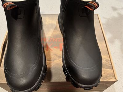 OBO* Grundens Deck Boss Fleece Lined Ankle Boots Black New With Box
