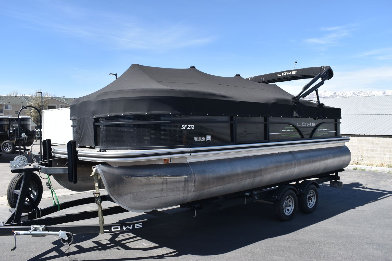 2022 Lowe SF212 Pontoon With 115HP Mercury Engine and Trailer