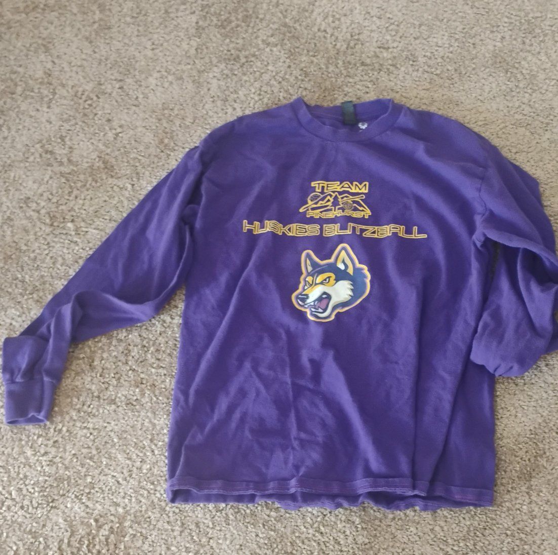 Pinehurst Huskies Blitzball Team Purple Long Sleeve T-Shirt