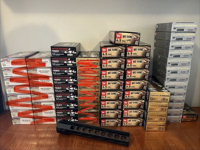 Assorted Rifle Ammunition: 6.5 Creedmoor, 6.5 PRC, 7mm Backcountry, and .350 Legend