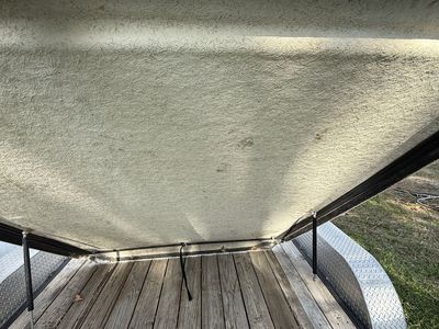 White Fiberglass Truck Bed Tonneau Cover with Lift Supports