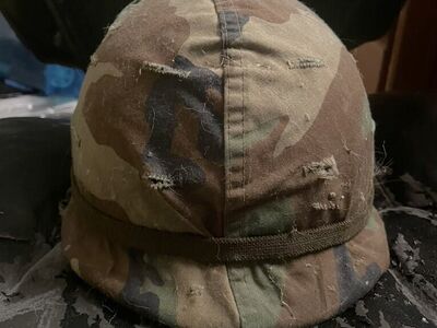 M1 Helmet Used For Airsoft