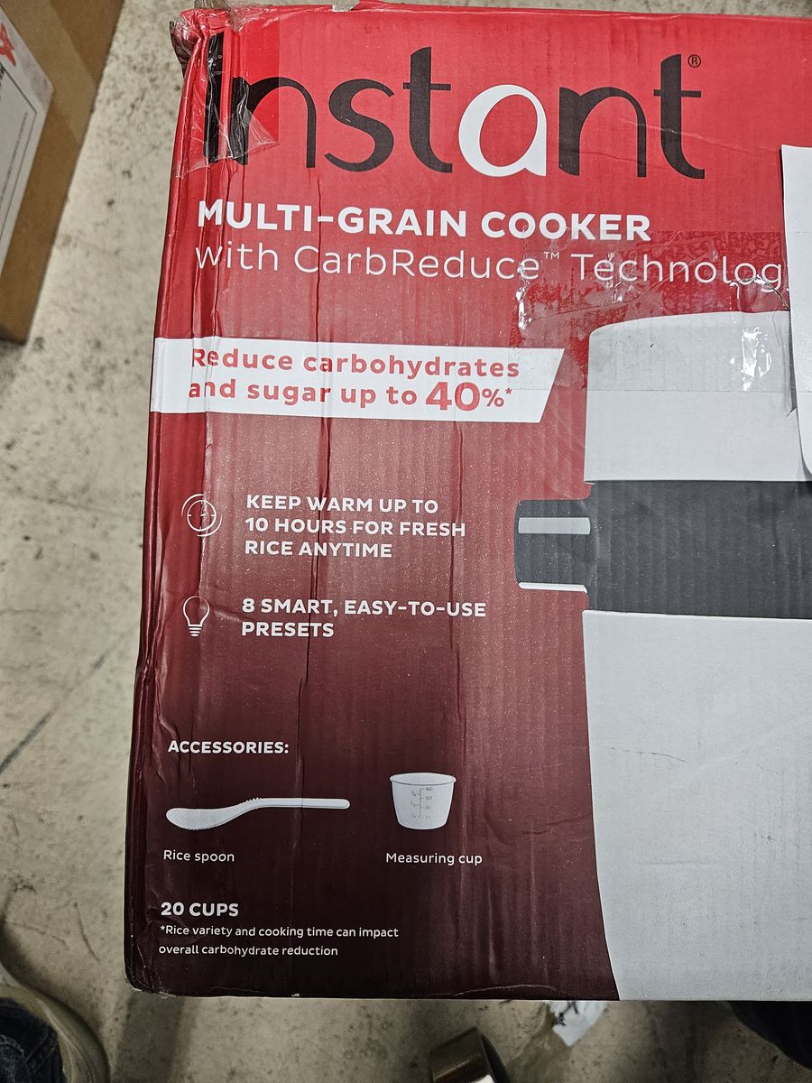 Instant Multi-Grain Cooker with CarbReduce Technology - 20 Cups, 8 Presets, Keep Warm