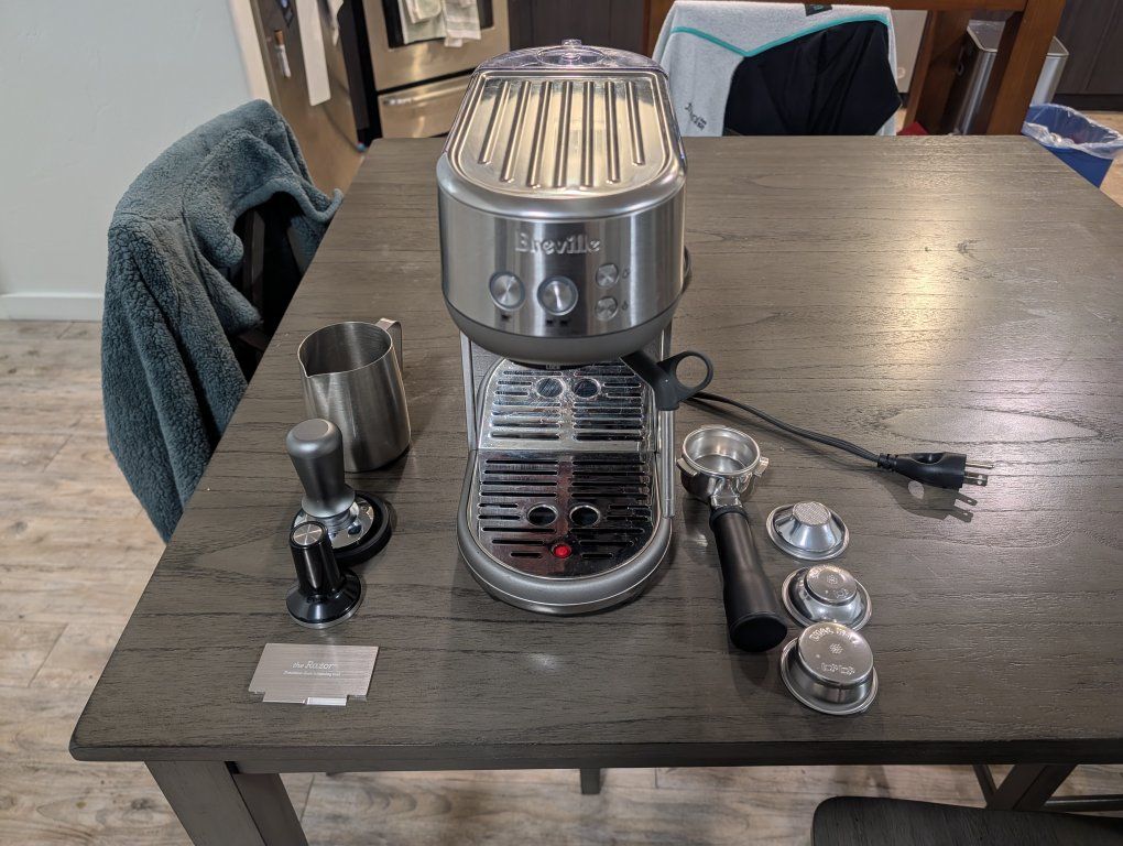 Breville Bambino Espresso Machine w/ Original Accessories and Self-Leveling Tamper