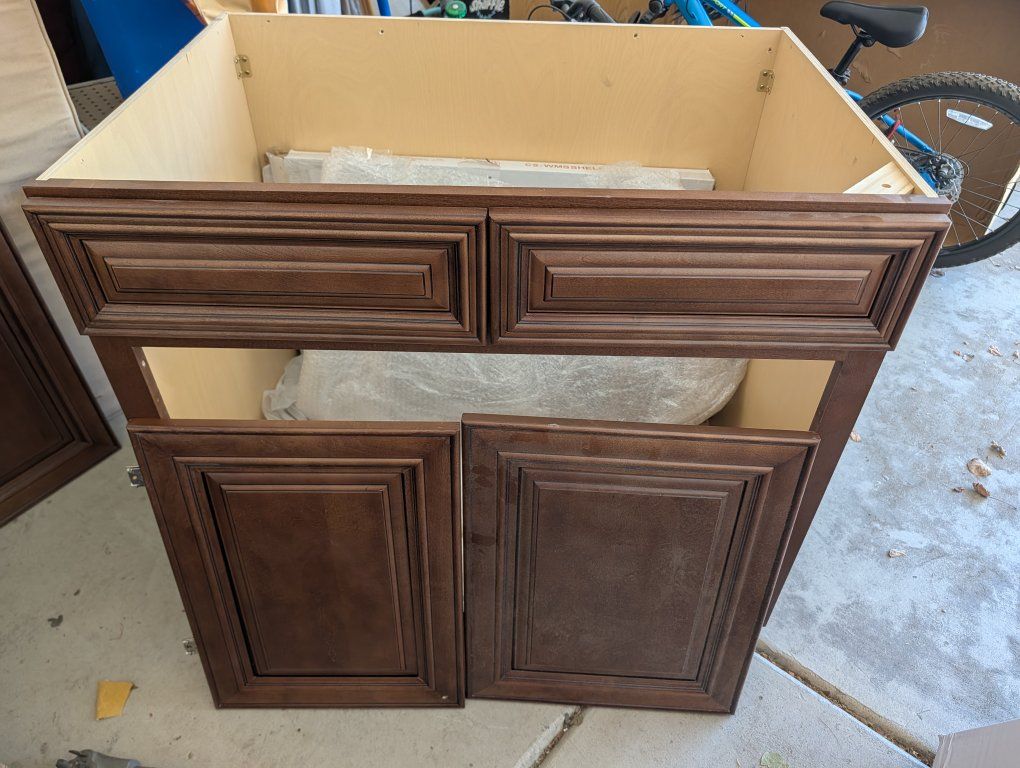 Large Walnut sink cabinet