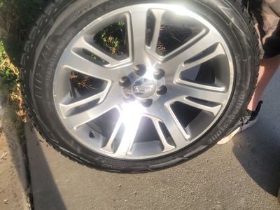 Bridgestone Blizzak wi ter tires with rim mounted