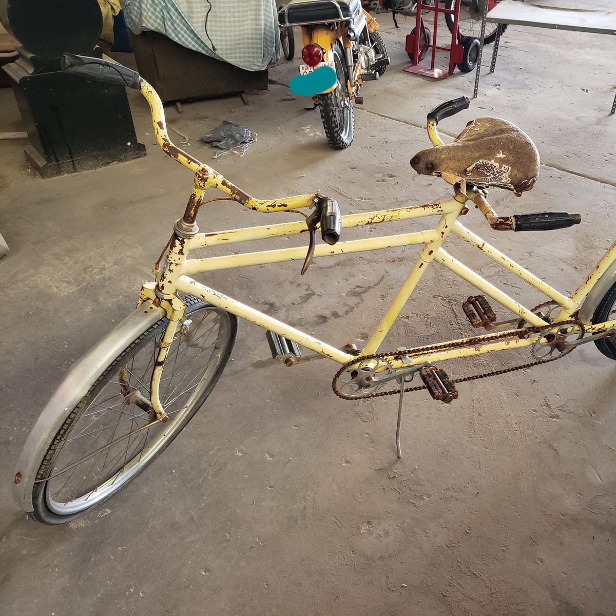 Dixi Vintage Yellow Tandem Bicycle