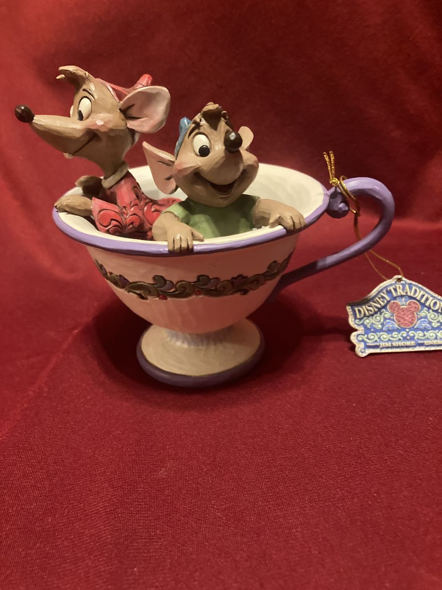 Disney Showcase Collection Jaq & Gus Tea for Two Like New In Box By Jim Shore
