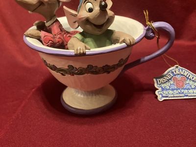 Disney Showcase Collection Jaq & Gus Tea for Two Like New In Box By Jim Shore