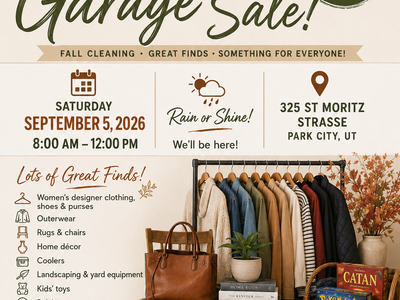 Park City Garage Sale – Designer Clothes, Pokémon, Home & More