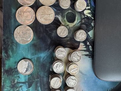 Lot of 131 silver dimes, 8 silver quarters and 2 Liberty half dollars