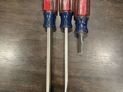 Craftsman 3-Piece Flathead Screwdriver Set - 1/4", 5/16" and Super stubby slotted 5/16. Forged USA Made Hand Tools