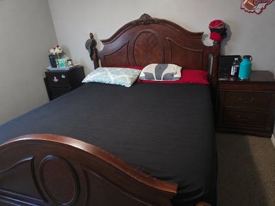 Mahogany king bed frame