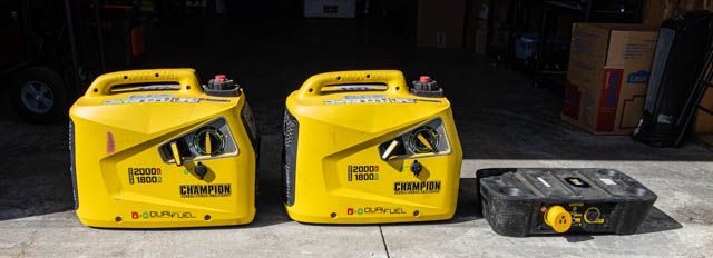 2 Champion 2000 watt Duel Fuel Generators With Pairing Module